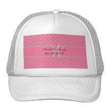 Diamanter för bröllopmonogramrosor trucker keps