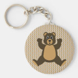 Diamanter Keychain för lyckligbruntbjörn Nyckelringar