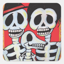 Diameter de los Muertos Familj porträtt Klistermärken