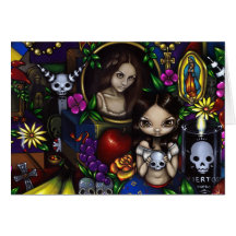 "Diameter de los Muertos" hälsningkort