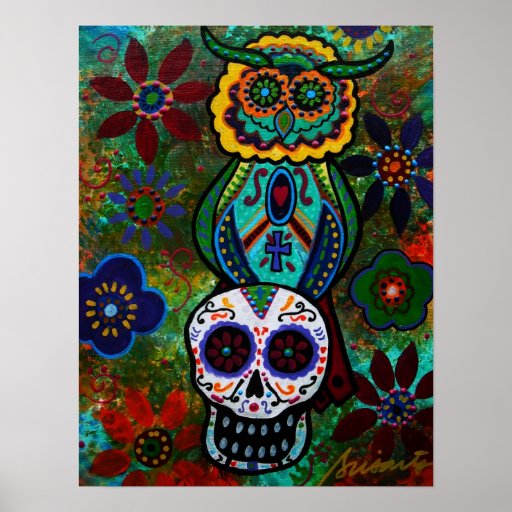 diameter de los muertos skalleowl print