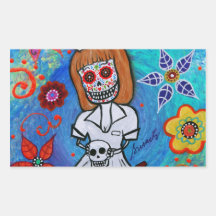 Diameter de los Muertos Sötsak sjuksköterska Klistermärke