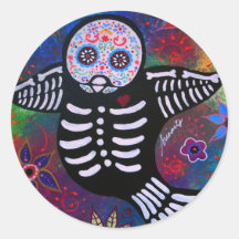 DIAMETER DE LOS MUERTOS SPARROW FÅGEL KLISTERMÄRKEN