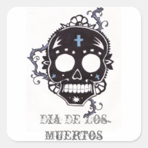diameter de los muertos svart tagg klistermärke