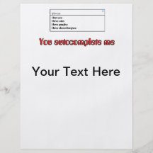 Dig Autocomplete mig reklamblad Flyg Blad