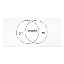 Dig mig enormt Venn diagram Fotokort Mall