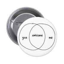 Dig mig enormt Venn diagram Knappar Med Nål