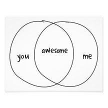 Dig mig enormt Venn diagram Tillkännagivanden