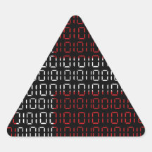 digital flagga (Danmark) Triangle Sticker