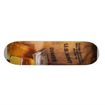Dimes, dollar och guld skate decks