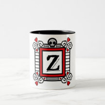 Din initiala [Red&Black] mugg