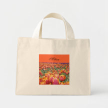 Din ljusa tulpan för känd tote bags blommar anpass