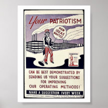 Din patriotism, önskade nya idéer posters