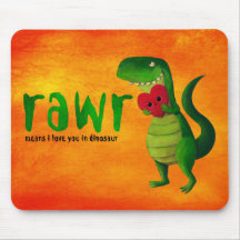 Dinosaur för romantiker RAWR T-rex Mus Mattor