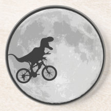 Dinosaurcykel & måne underlägg för glas