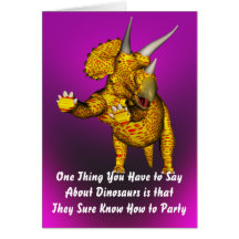 Dinosaurfödelsedag Hälsnings Kort