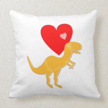 Dinosaurkärlekhjärtor kudder