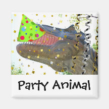 Dinosaurpartydjur Kylskåpmagneter
