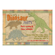 Dinosaurpartyinbjudan - personlig