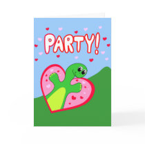 Dinosaurvalentin inbjudan för party för dag
