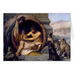 Diogenes omgav vid hundar - vid Jean Leon Gerome Hälsnings Kort