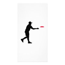 Disc golf player customized photo card