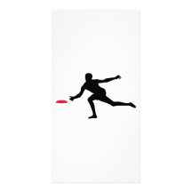 Discgolf player photo card template