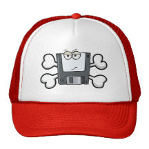 diskettskalle och Crossbones Trucker Keps