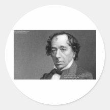 Disraeli kärlekcitationstecken & grafiskt på gåvak klistermärken