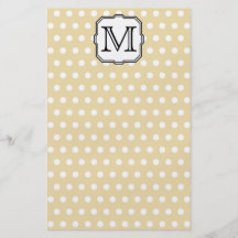 Ditt brev. Beställnings- Monogram. Beige Polkapric Custom Flyer