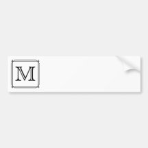 Ditt brev. Beställnings- Monogram. Svartvitt Bildekal