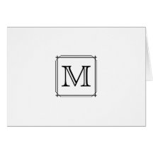 Ditt brev. Beställnings- Monogram. Svartvitt Kort