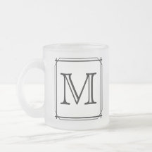 Ditt brev. Beställnings- Monogram. Svartvitt Mugg