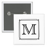 Ditt brev. Beställnings- Monogram. Svartvitt Nål