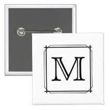 Ditt brev. Beställnings- Monogram. Svartvitt Nål