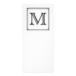 Ditt brev. Beställnings- Monogram. Svartvitt Anpassade Ställkort