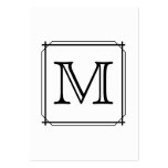 Ditt brev. Beställnings- Monogram. Svartvitt Visitkort