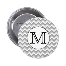 Ditt brev. Grå sicksackmönsterMonogram. Knapp