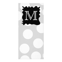 Ditt brev, Monogram. Pricker med svarten Splat. Rack Kort Designs