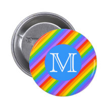 Ditt brev, regnbåge görar randig monogram.en pins