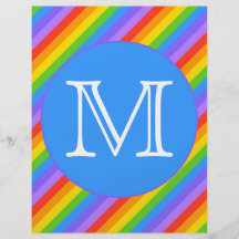 Ditt brev, regnbåge görar randig monogram.en custom flyer