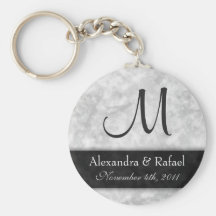 DIY-marmor som gifta sig Keychain Nyckelring