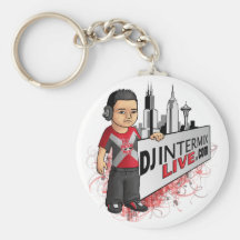 DJ blandar Keychain Nyckel Ringar