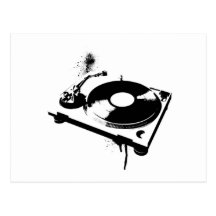 Dj-Turntable Vykort