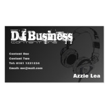 Dj-visitkort [den customisable svarten] -