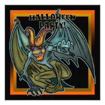 Djävulenhalloween festinbjudan