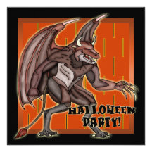 Djävulenhalloween festinbjudan