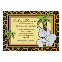 DjungelSafaribaby shower Skräddarsydda Inbjudan