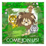 DjungelZOOinbjudningar för UNG FLICKA eller POJKAR