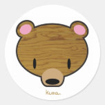 Djup skogen Kuma Rund Klistermärke